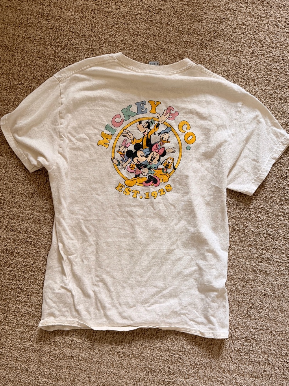 Disney Mickey & Friends White Unisex Graphic Tee